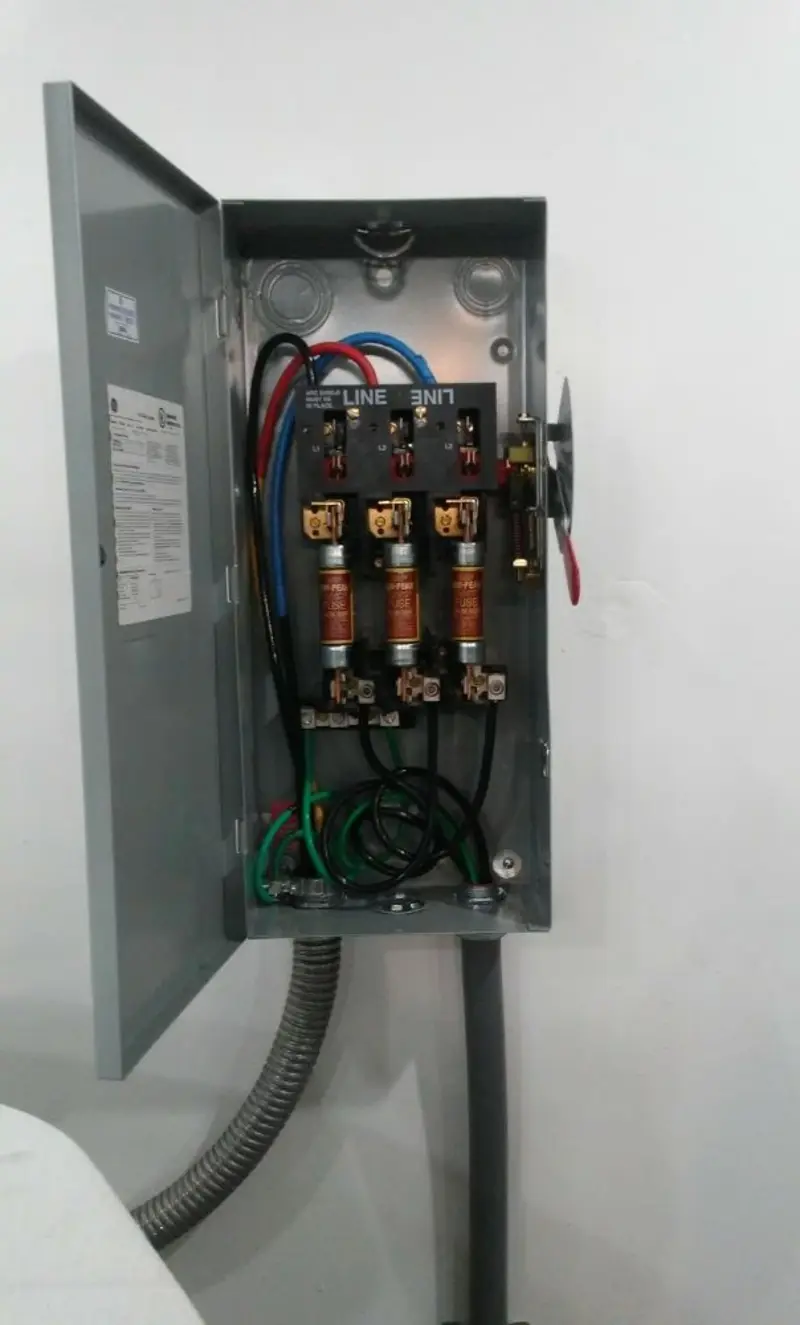 Three-phase disconnect switch installed for Electrical Wiring & Rewiring in Brices Creek