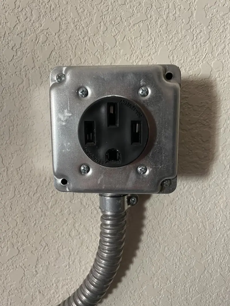 NEMA 14-50 outlet installed for Electrical Panel Upgrade in Brices Creek